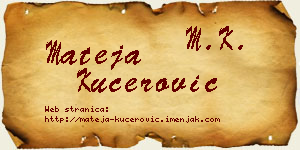 Mateja Kućerović vizit kartica